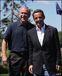 سارکوزی و بوش