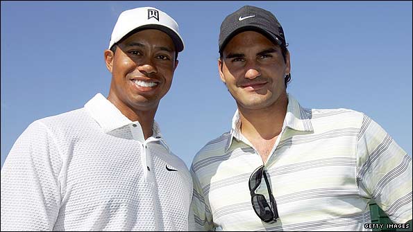 Tiger Woods and Roger Federer