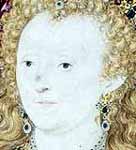 Detail of Hilliard's miniature of Elizabeth I