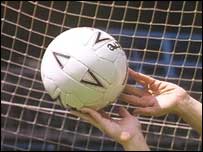 Goalkeeper making a save