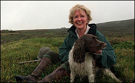 Kate Fenton with spaniel Gus 