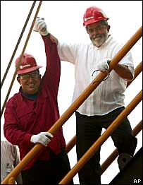 Chávez e Lula em Campo Morichal