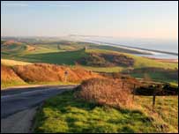 The view towards Chesil Beach