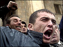 Người biểu tình ở Tbilisi 