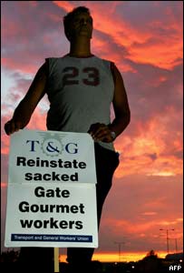 اعضای اتحاديه کارگران حمل و نقل و عمومی در اعتصاب