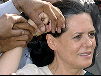  کانگریس کی رہنما سونیا گاندھی