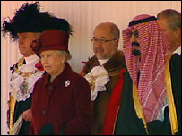 The Queen with King Abdullah