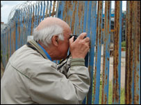 Barry Martin taking a photograph