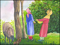 بنفشه و سهیلا تماشای خودسری های نصرو را داردند.