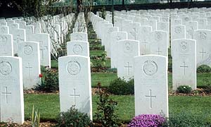 Bayeux Cemetery (Calvados), a resting place of soldiers who fought in France during World War Two