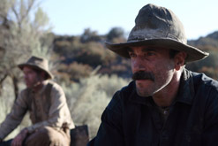 Johnny Depp and Helena Bonham Carter in Tim Burton's Sweeney Todd.