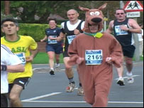 Runners in the half marathon