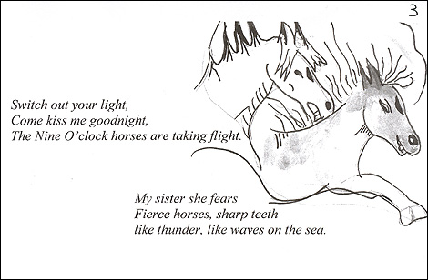 Illustrations from 'The nine o'clock horses'