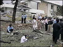 دھماکے سے ہونے والی تباہی کا منظر 