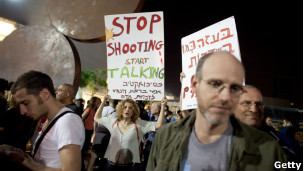 Manifestação pela paz em Tel Aviv no sábado