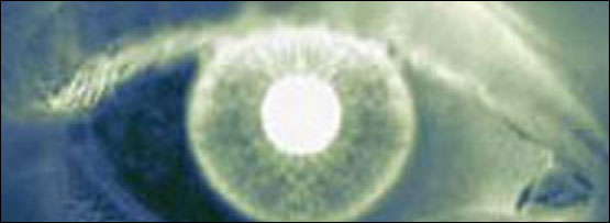 Negative image of a blind eye