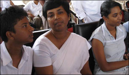 Minister's son, wife and the daughter at the parliament