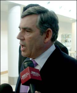 Prime Minister Gordon Brown in Gloucester