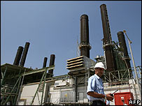 Usina elétrica em Gaza