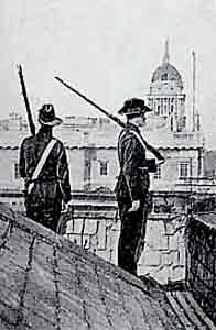 Image of soldiers on the roof of Liberty Hall