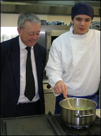 Graham Lane oversees a cooking class