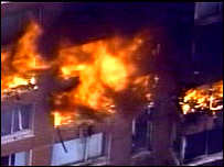 इमारत में आग