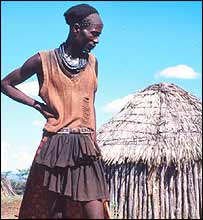 Cena de um vilarejo no Quênia