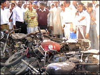 विस्फोट के बाद का द्रश्य(फ़ाइल फ़ोटो)