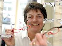 Jill Gillanders at work at Scrivens in Malton