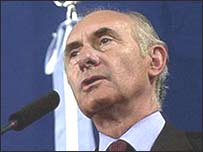 O ex-presidente da Argentina Fernando de la Rúa