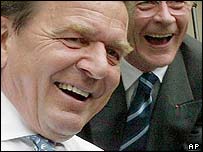 O primeiro-ministro da Alemanha, Gerhard Schröder