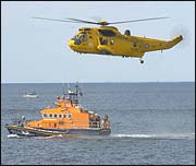 Whitby lifeboat on exercise