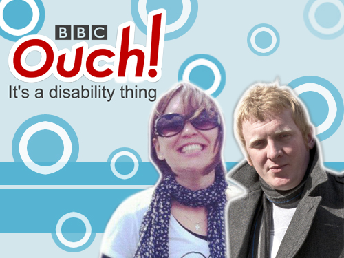 Rob Crossan and Kate Monaghan in the Ouch! talk show studio