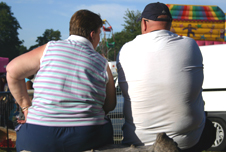 An overweight couple in Britain
