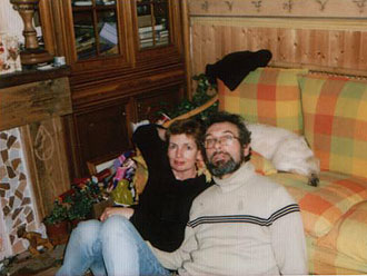 Josephine and Colin in their living room back in 2006