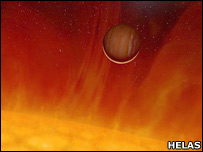 Desenho do planeta V 391 Pegasi b