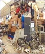 Scene of one of Matthew Shaw's jumble sales 