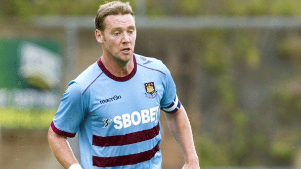 Kevin Nolan in action for West Ham in a pre-season friendly.