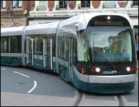 the tram in action