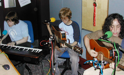 Chadsko in session. From L-R Caolan, Ryan and Denis. Aug 06