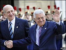 ایہود اولمرٹ اور محمود عباس