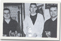 Tim Llan a Bryn - enillwyr y gynghrair, gwelir Gwilym, Daniel Dei