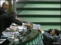 احمدی نژاد و حداد عادل- ایسنا 