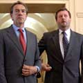 Robert Lindsay as Tony Blair, with Bernard Hill as David Blunkett, in 'A Very Social Secretary'