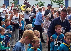 Fun runners warming up