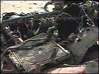 Vrak automobilu v Irbílu