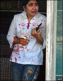 Iraqui schoogirl Marwa Faris, whose father died in a bombing