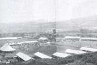 Rhan o faes y sioe gyntaf un yn Aberystwyth