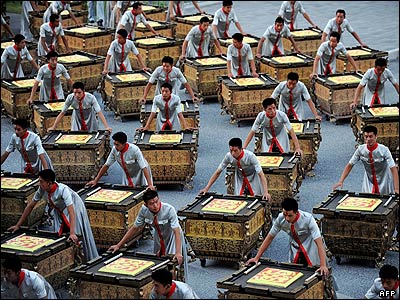 په چين کې د المپيک لوبو د لومړنيو تمرينونو عکسونه