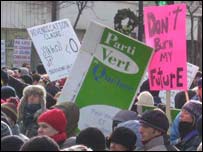 طرفداران محيط زيست در مونترآل تظاهراتی برپا کردند